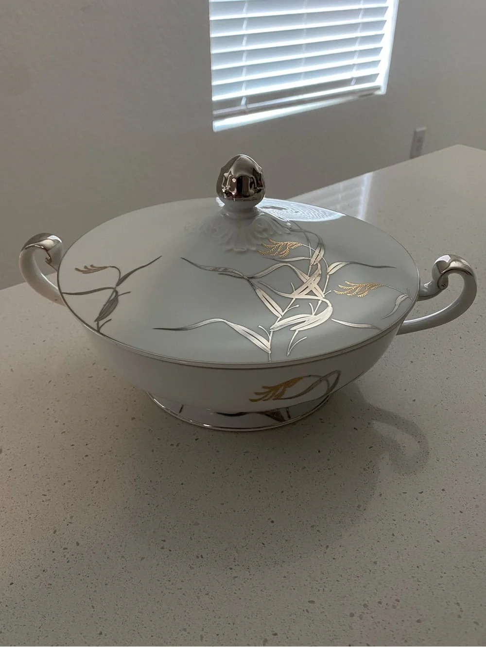 Fine China of Japan,  design Platinum Wheat